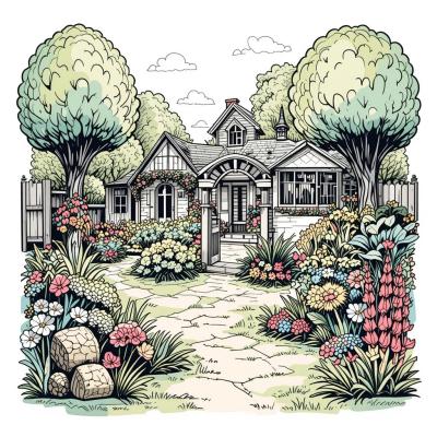خانه‌ای میان گل‌ها